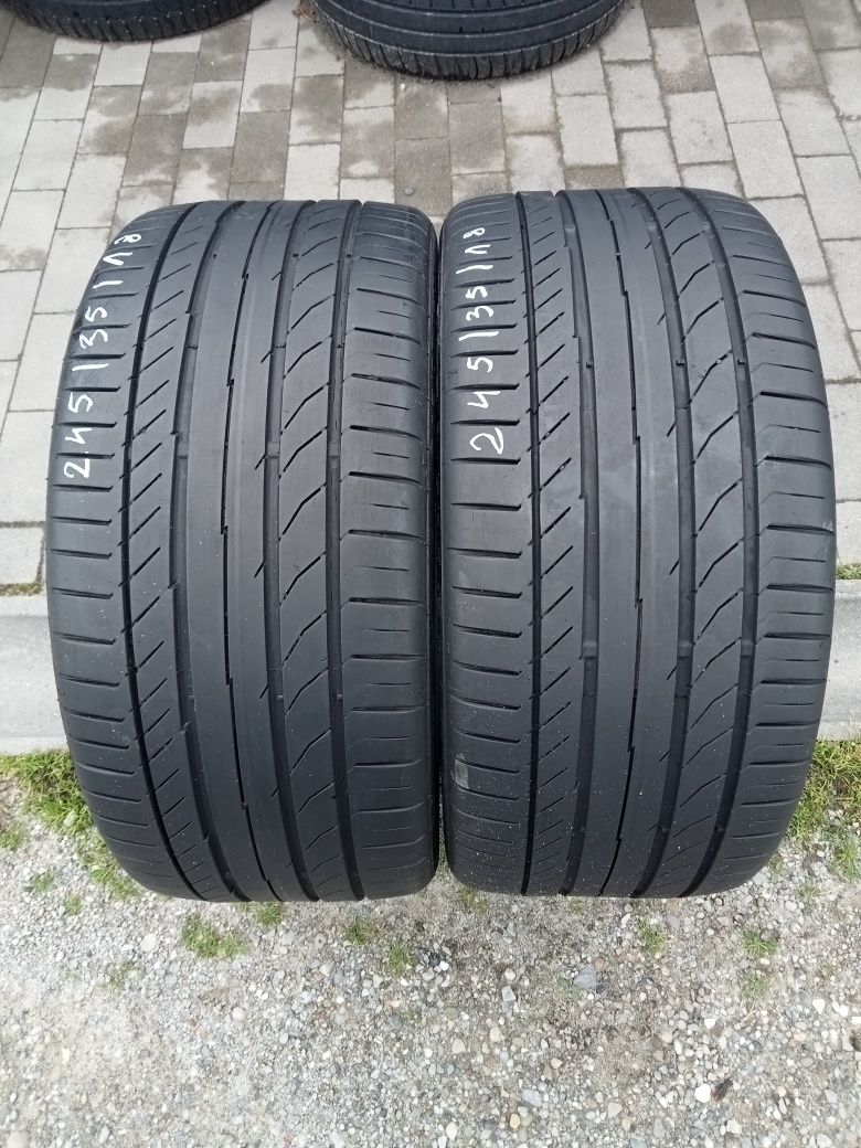 2x Opony Używane Letnie 245/35R18 Continental