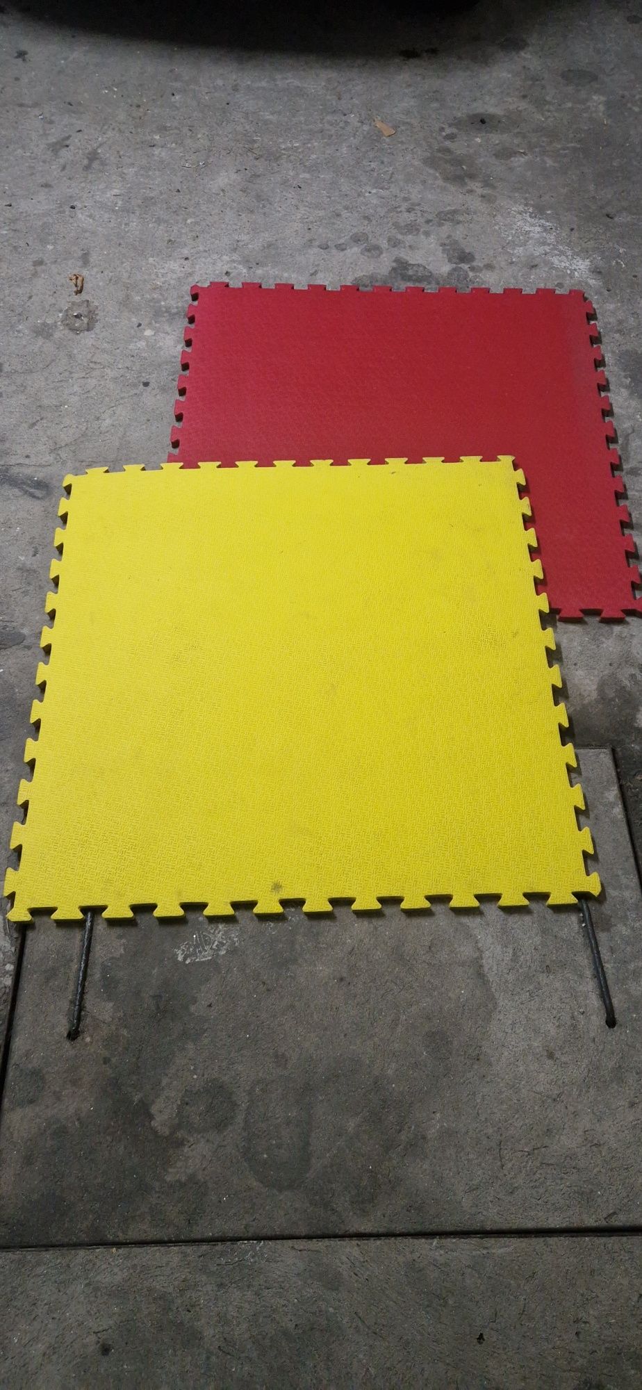Tectake 6 quadrados de borracha - Tapetes de Fitness/para quarto de