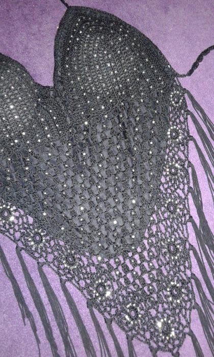 Top em crochê preto