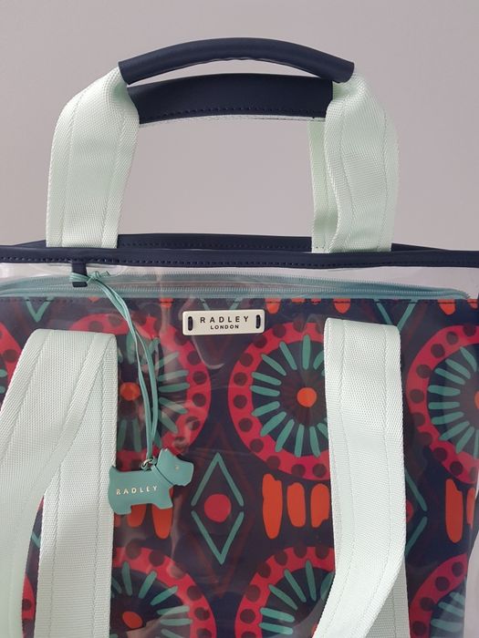 Nowa podwójna plastikowa torba plażowa Radley London