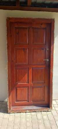 drzwi drewniane z ościeżnicą 200x100