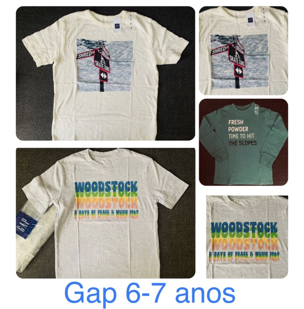 Longsleeve Gap nova, tam 6-7 anos