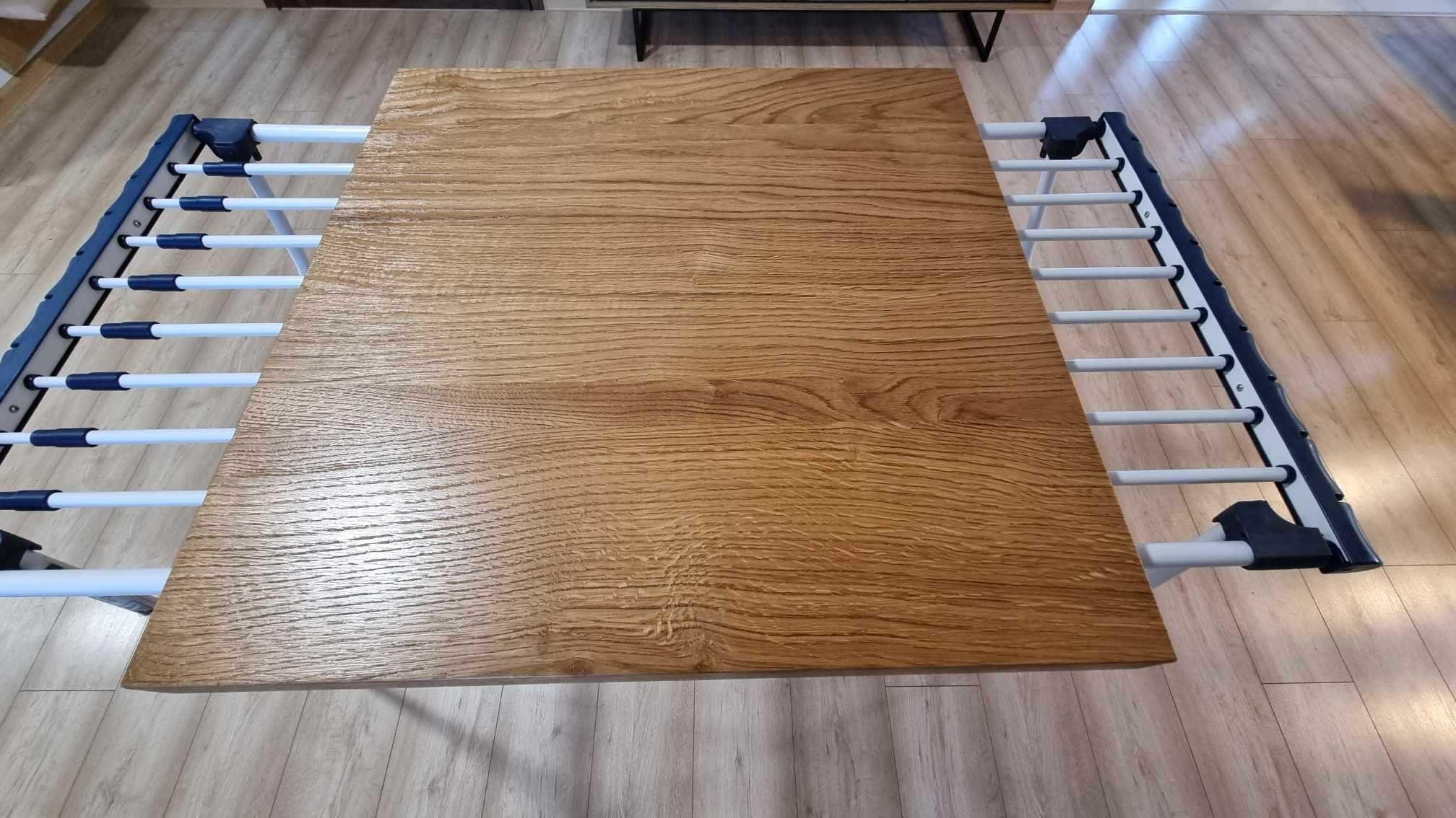 Blat dębowy - zrób stolik loft, lite drewno dębowe, malowany - 65x65cm