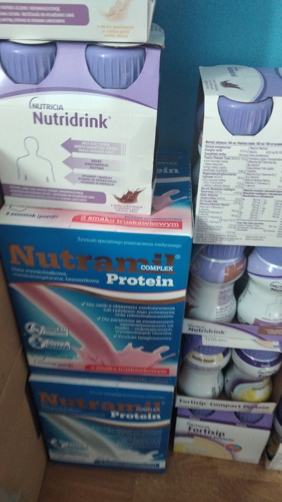 Nutridrinki proteinowe,różne smaki