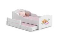 Łóżko dziecięce podwójne ANNA 160x80 + materace pianka-kokos , grafika