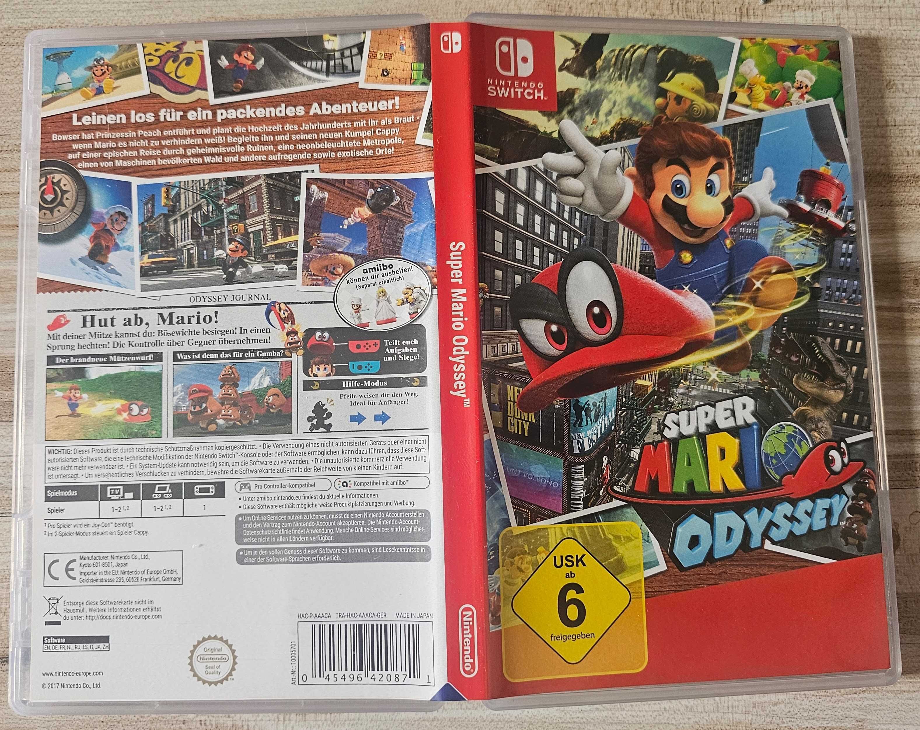 SUPER MARIO Odyssey - Gra Nintendo Switch - niemieckie pudełko
