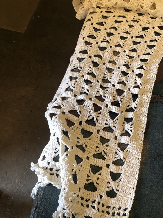 Conjunto de panos em renda feito a mão
