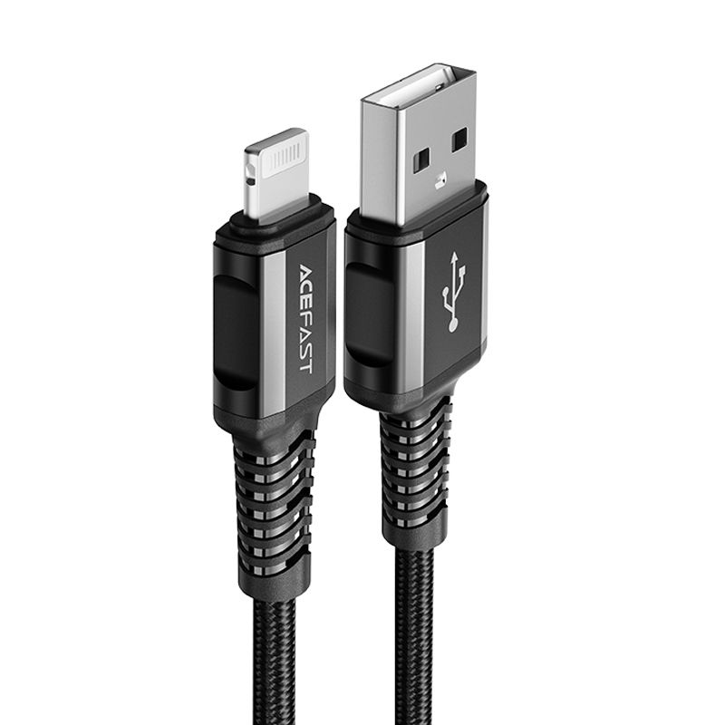 kabel przewód mfi do iphone usb - lightning 2.4a 1.2m czarny