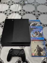 Playstation 4 - 500Gb com 3 Jogos