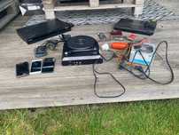 Zestaw elektro - laptop, dvd, telefiny, SB Live, navi - stan nieznany