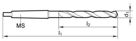 Wiertło stożkowe do metalu HSS Morsa MK3 26mm