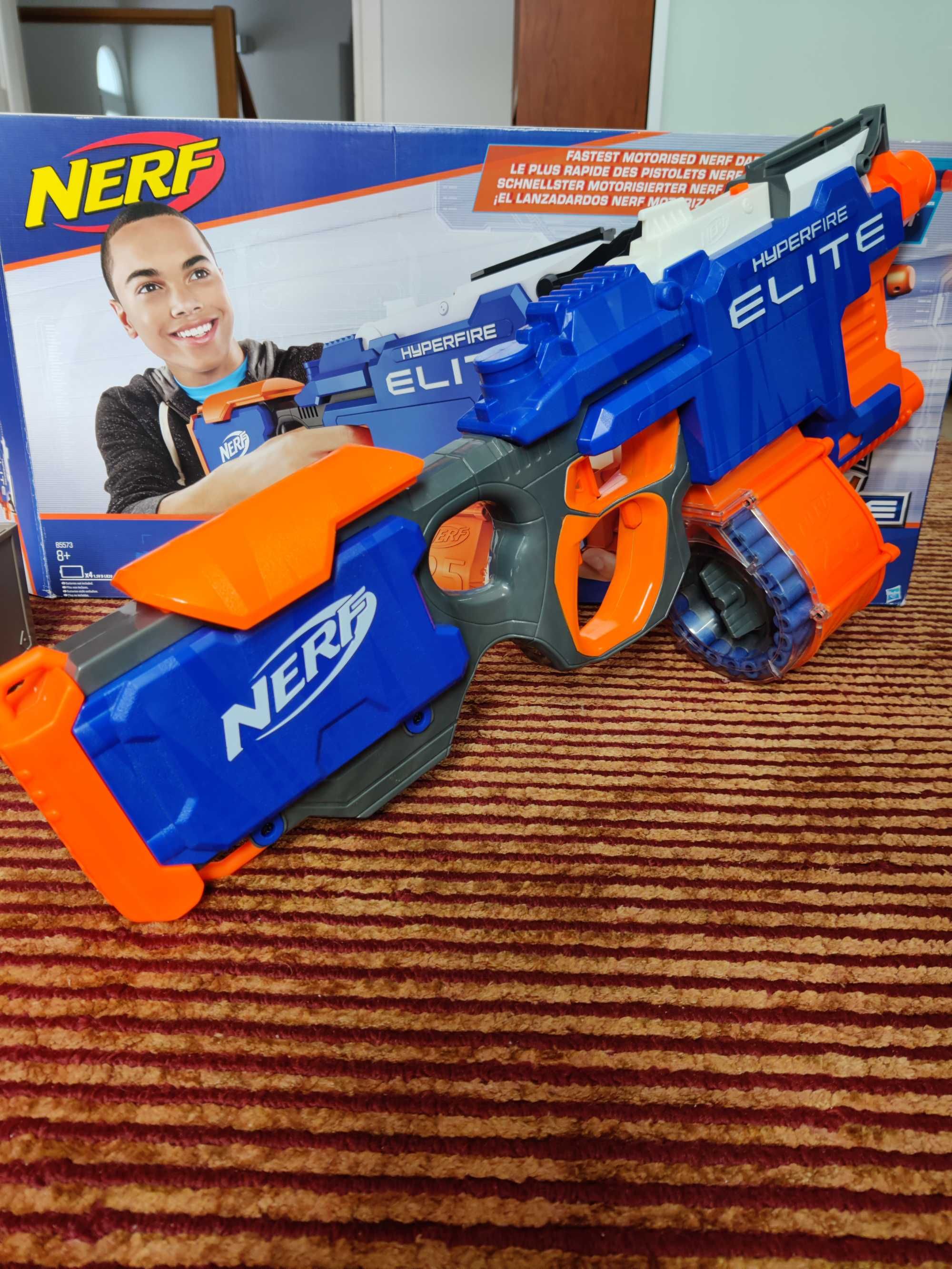 Nerf Hyperfire (Automática) + caixa para munição