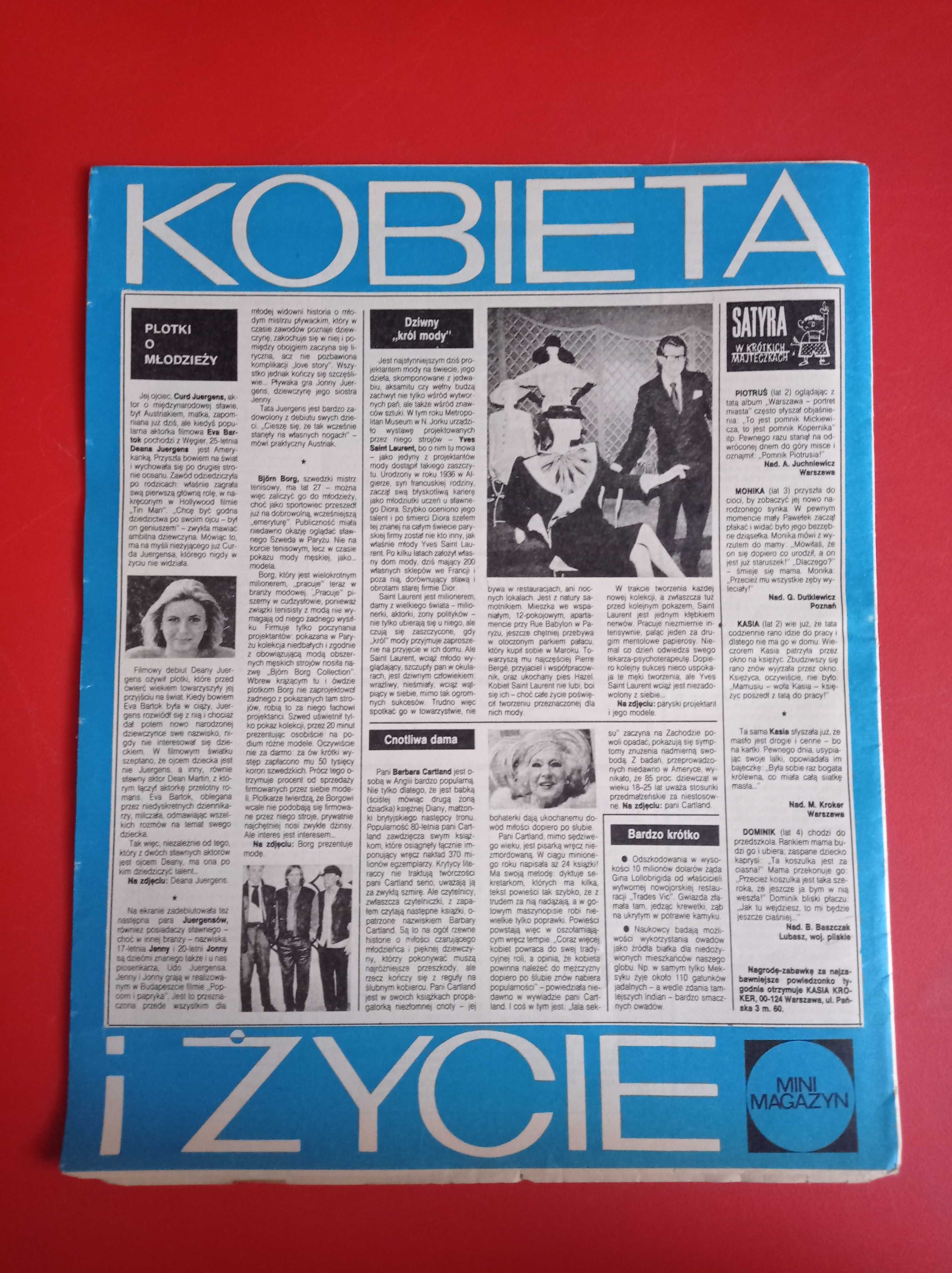 Kobieta i życie, nr 25/1984, 20 czerwca 1984