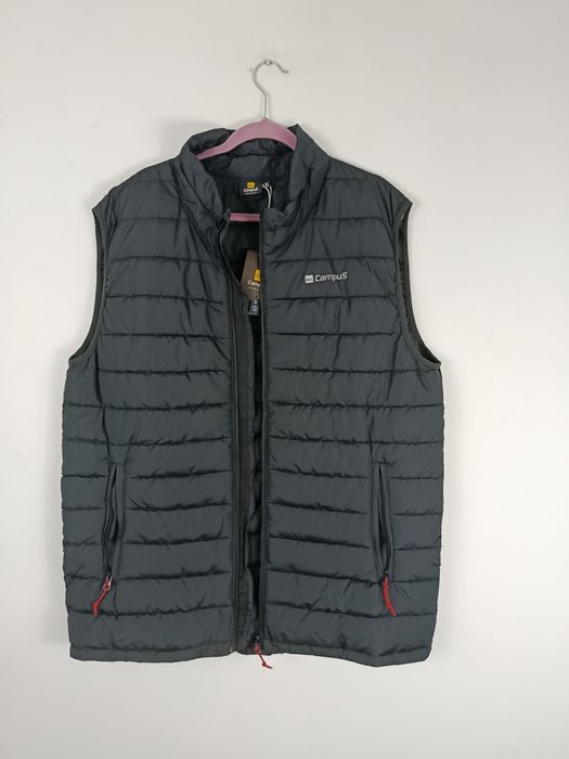 Campus męska czarna kamizelka puchowa pikowana bezrękawnik jesień zima