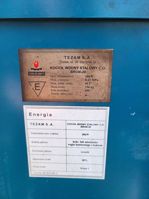 Części do kotła brum 20 tezam