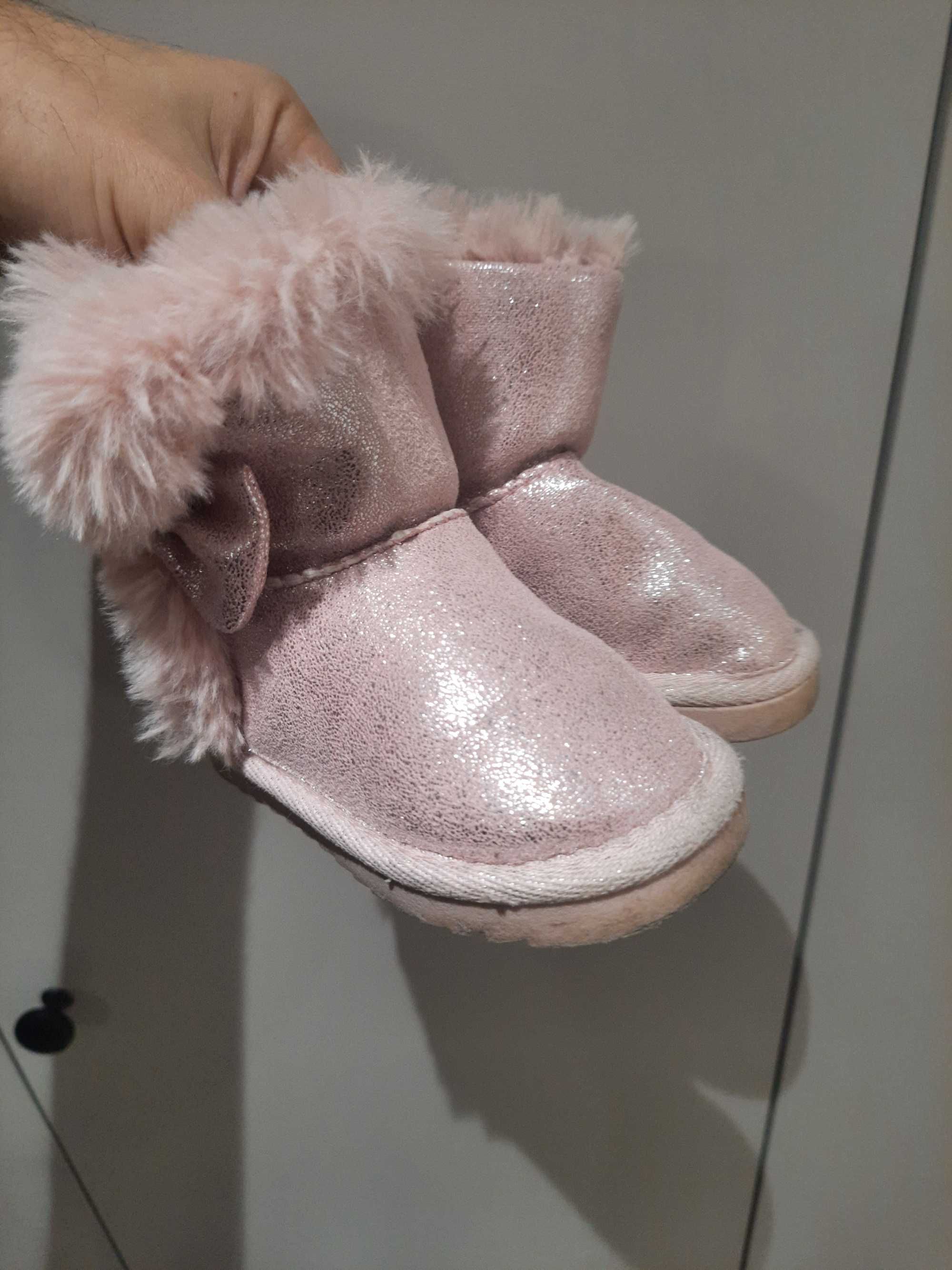 BUTY ocieplane kozaki dla dziewczynki buty jesień zima  rozmiar 22