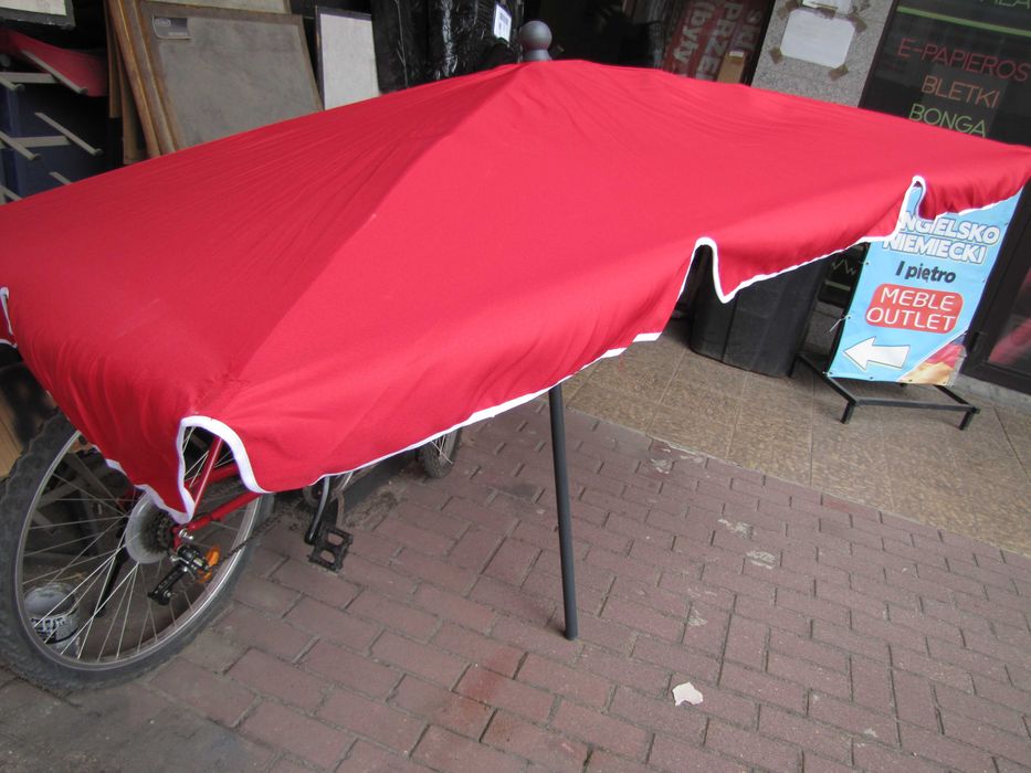 Parasol ogrodowy Prostokątny uchylny 200x125cm czerwony Vounot