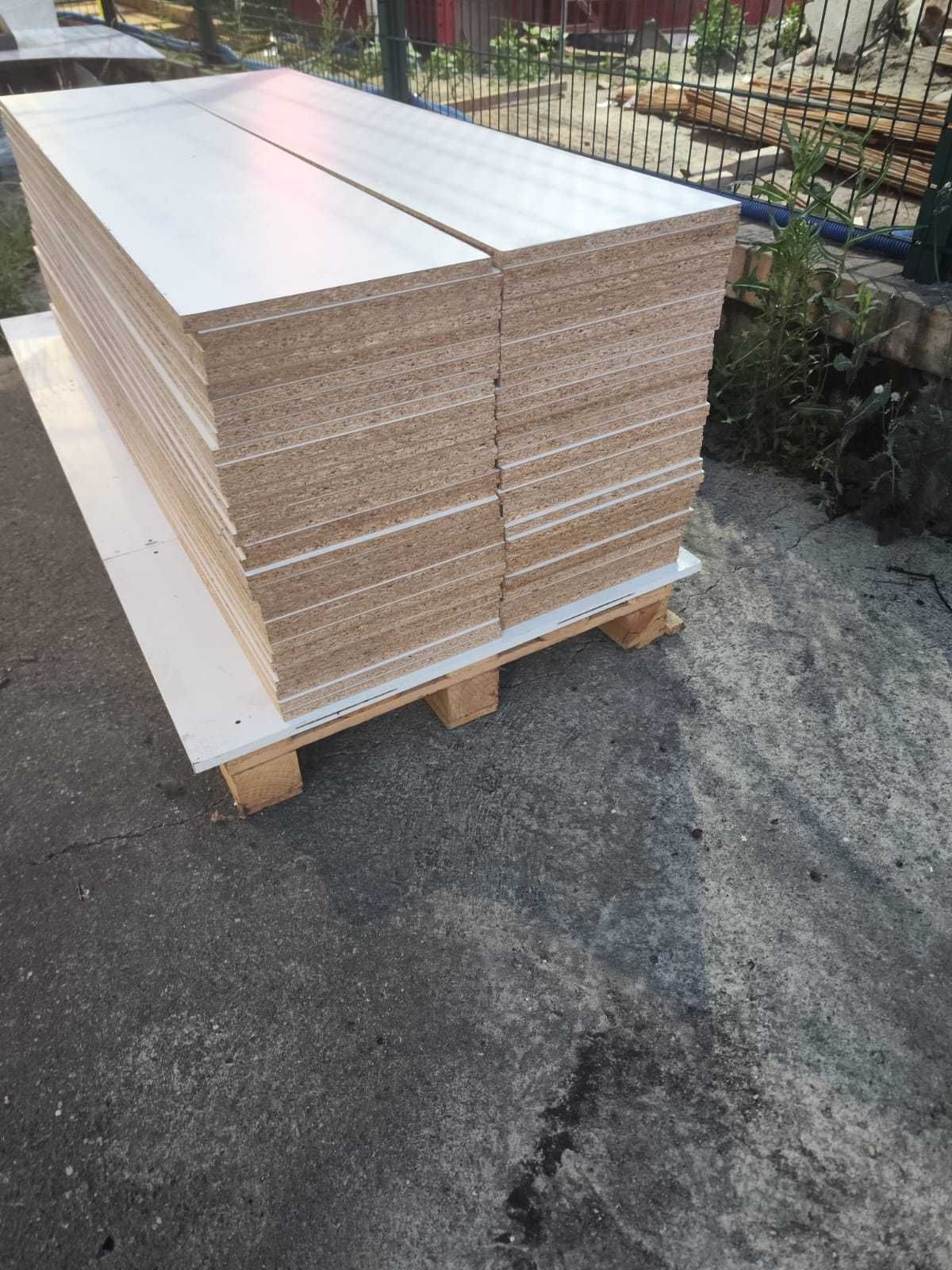 PŁYTA WIÓROWA obustronnie biała 62 sztuk Formatki :1766mmx365mm