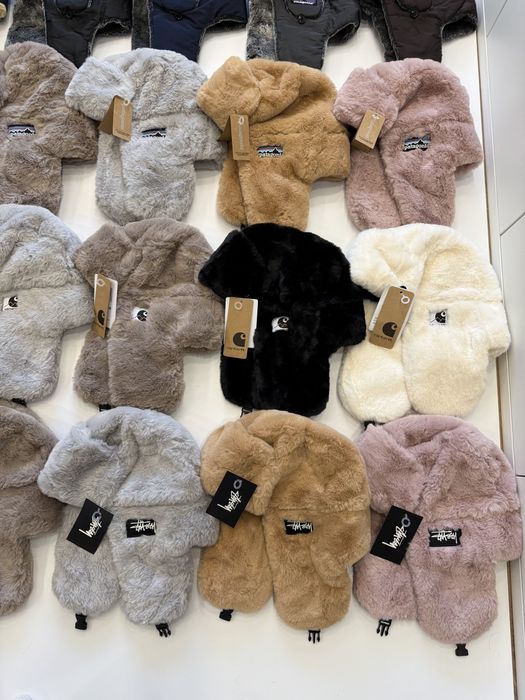 Шапки-вушанки з хутром / ушанки patagonia, stussy, carhartt