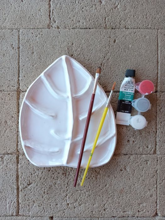 Палітра керамічна. Ручна робота. Керамическая палитра для красок