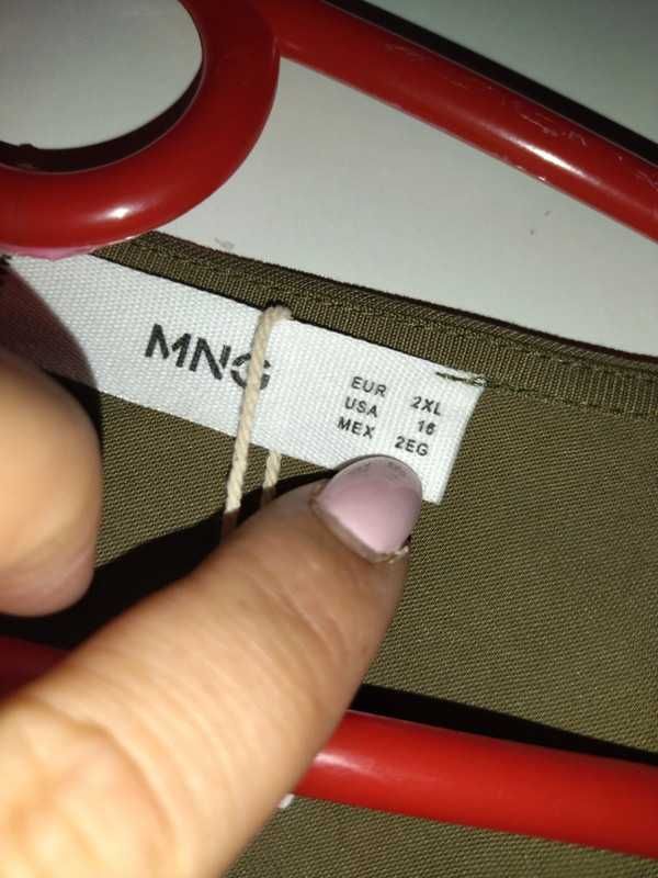 Sukienka khaki Mango XXL