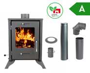 Zestaw PIECYK wolnostojący ECO stalowy KOZA W14 7KW + AKCESORIA