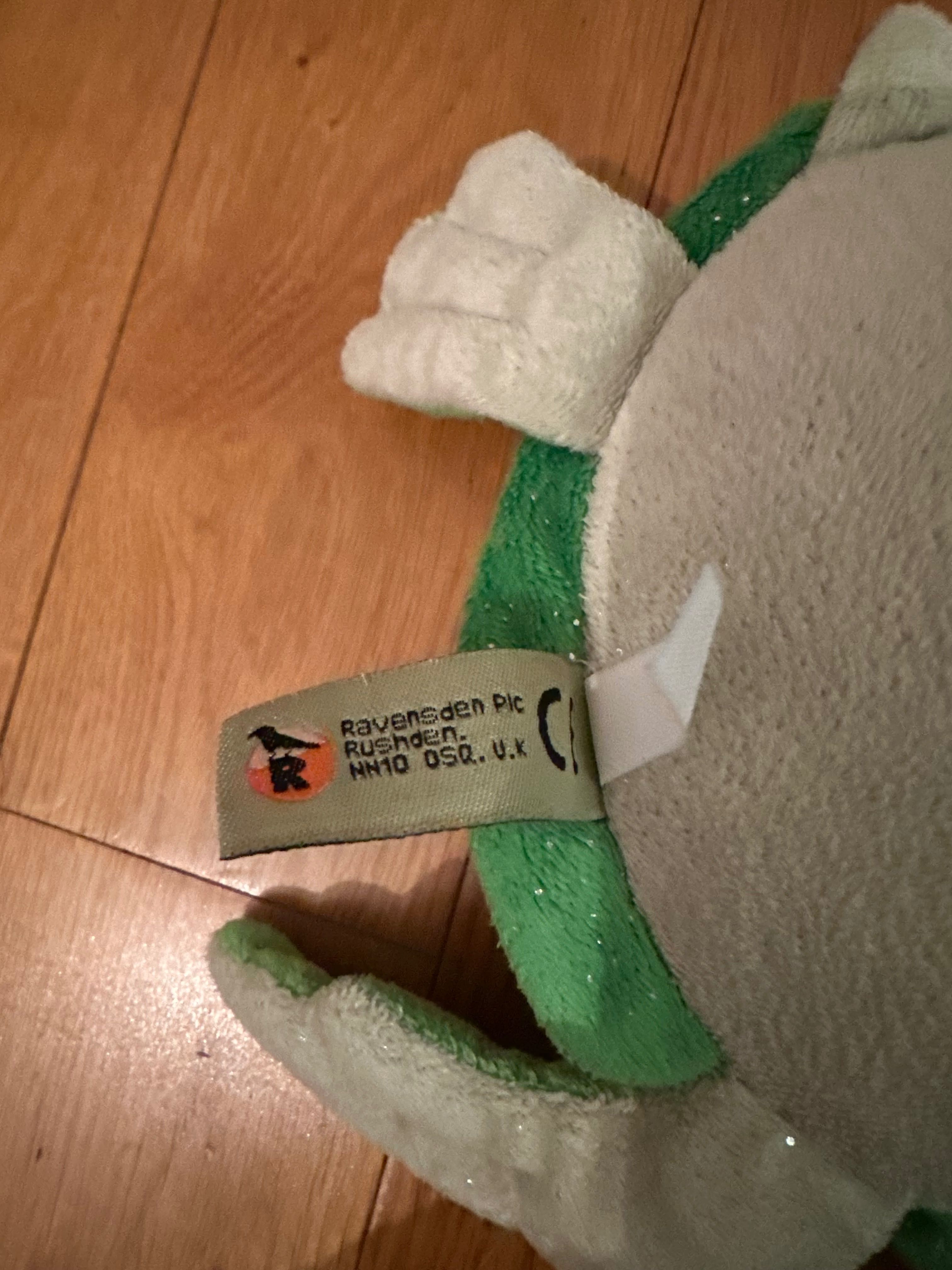 Błyszczący zielony żółw maskotka pluszak przytulanka