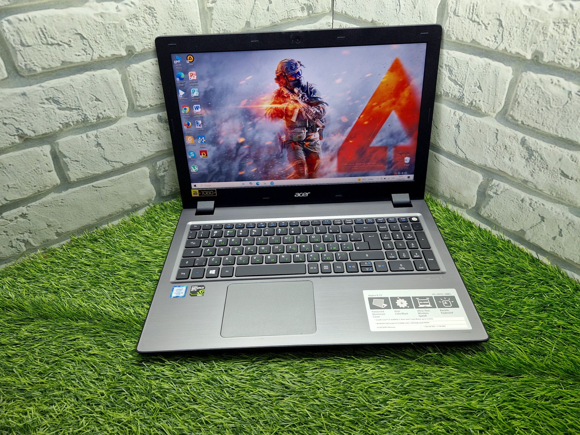 Магазин:Acer V5-591G/Core i5-6300HQ/8gb/128SSD+1TB/GTX 950M 2ГБ/Full H