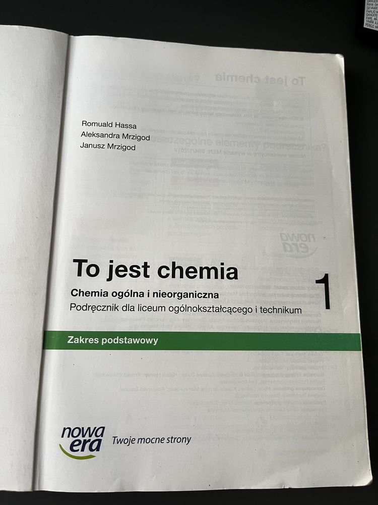 Podrecznik do chemii klasa 1