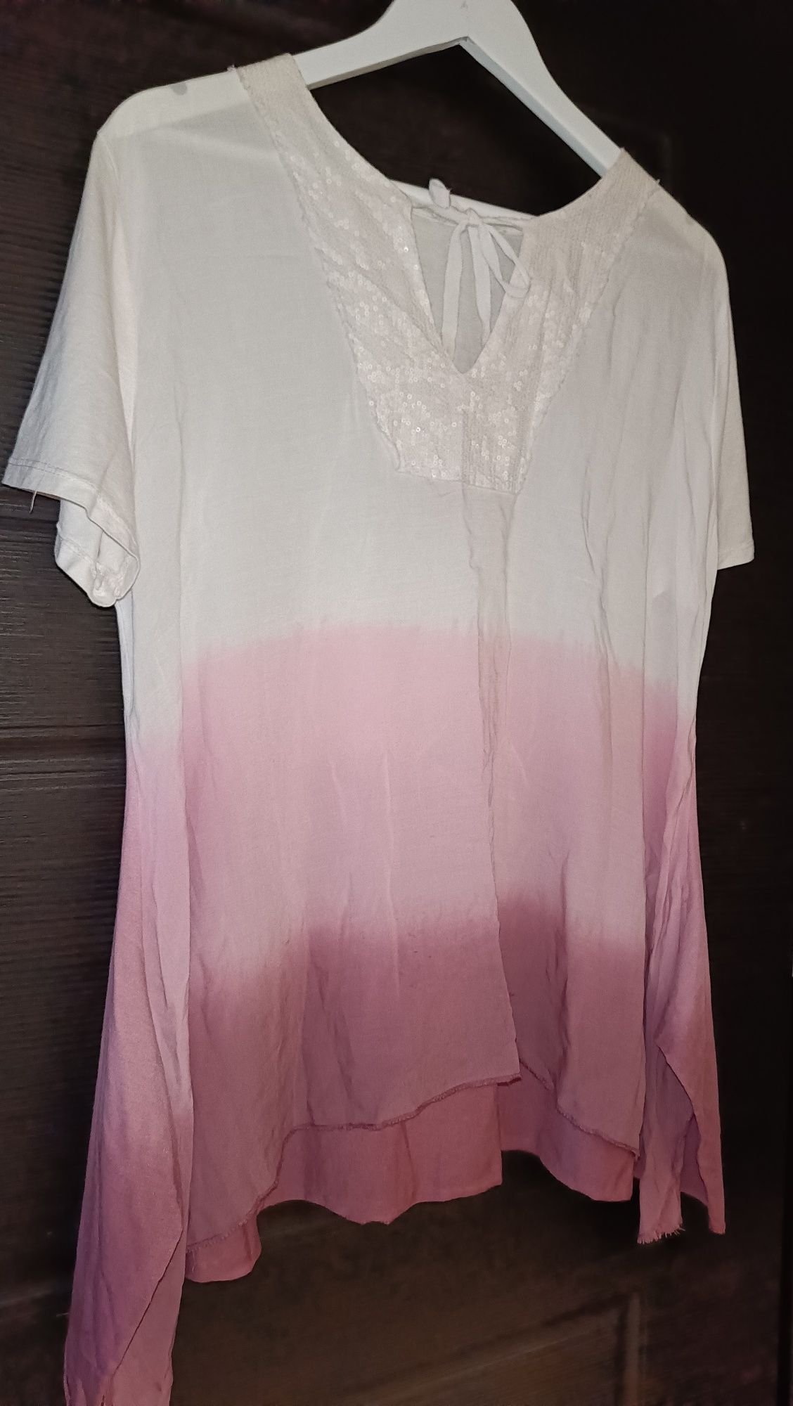 Bluzka ombre cieniowana wiskoza ciążowa