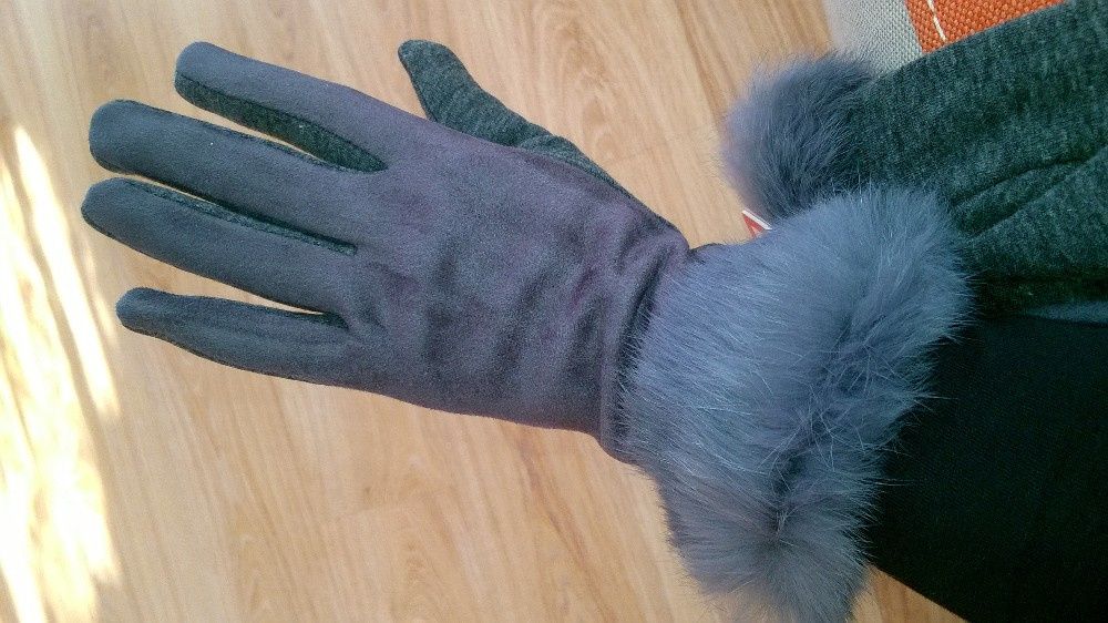 rękawiczki z futerkiem