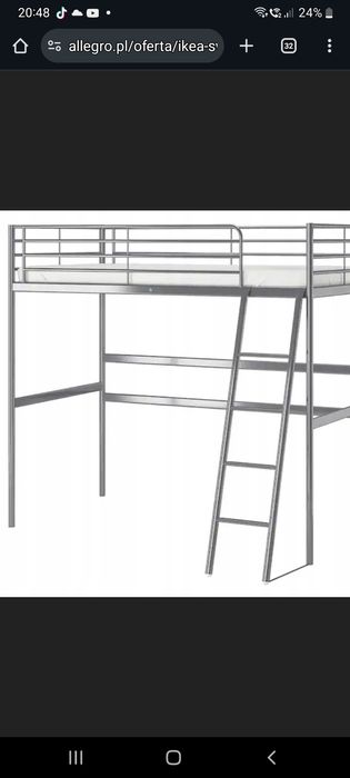Łóżko Ikea Svarta z biurkiem