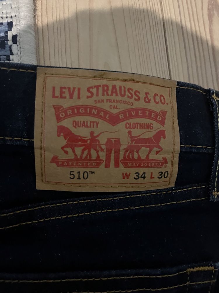 Jeans’y Levi’s 510 W 34 L 30 nowe nieużywane