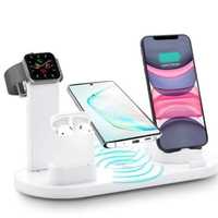 Stacja dokująca STR Wireless Charger Stand 10W 4w1 - Biała