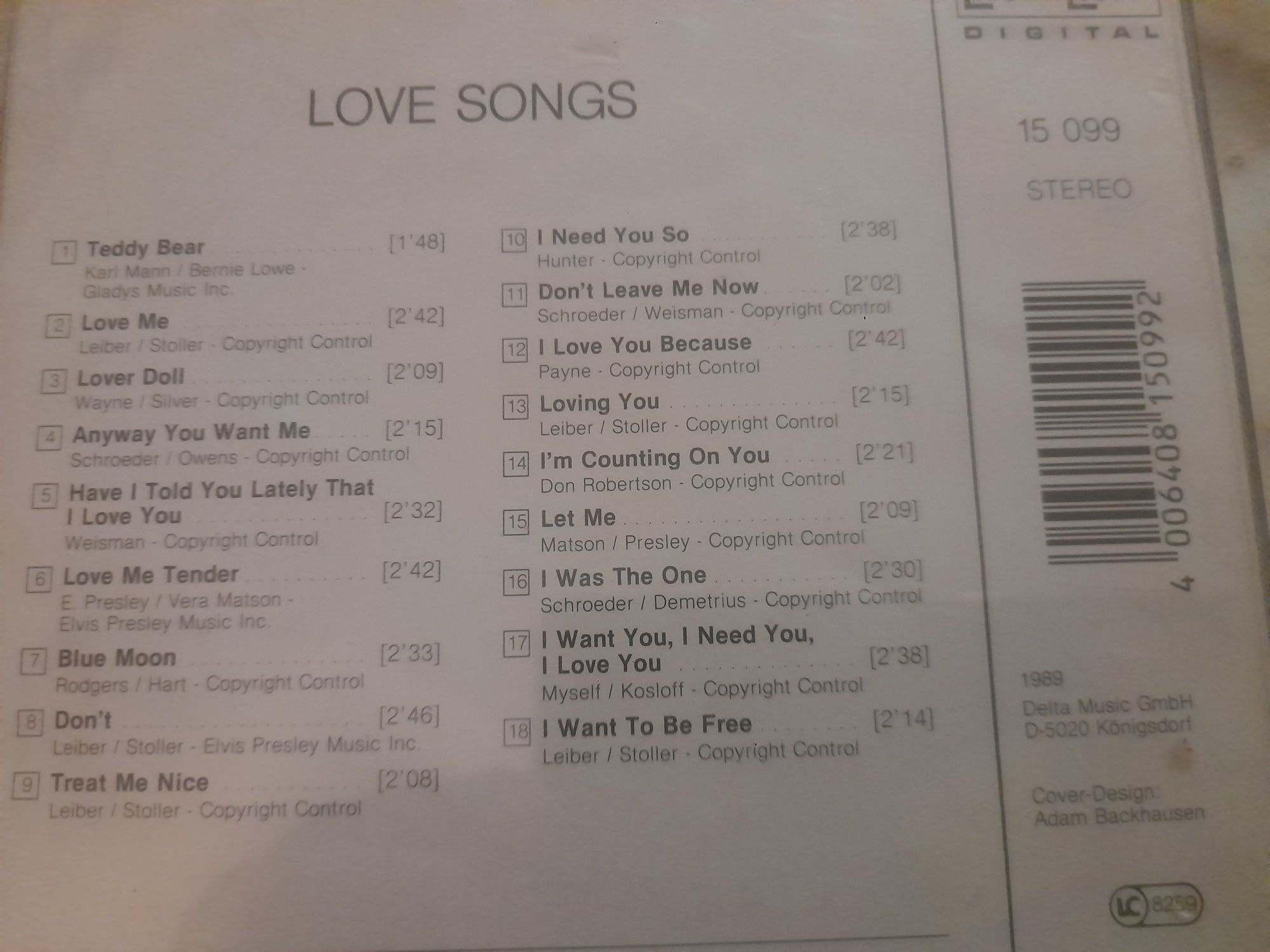 Cd Elvis Love Songs