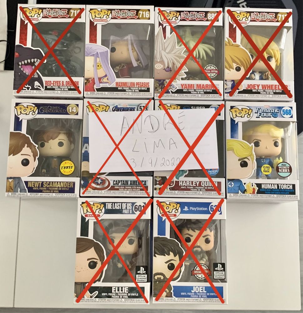 Funko Pop (Pokémon/Yu-Gi-Oh/Harry Potter/Marvel/Looney Tunes)