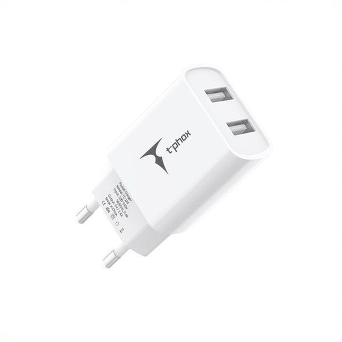 Ładowarka sieciowa T-PHOX POCKET SERIES 2xUSB TCC-224 2.4A 12W + KABEl