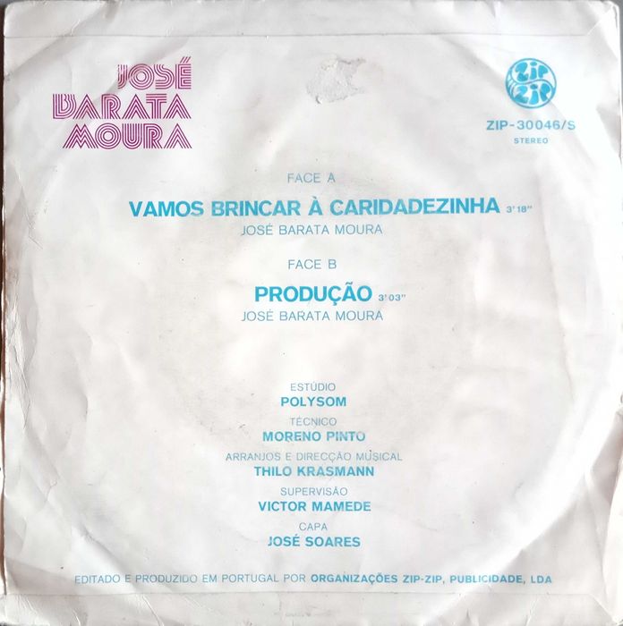 José Barata Moura	- - - - -	Vamos Brincar à Caridadezinha	- - - Single