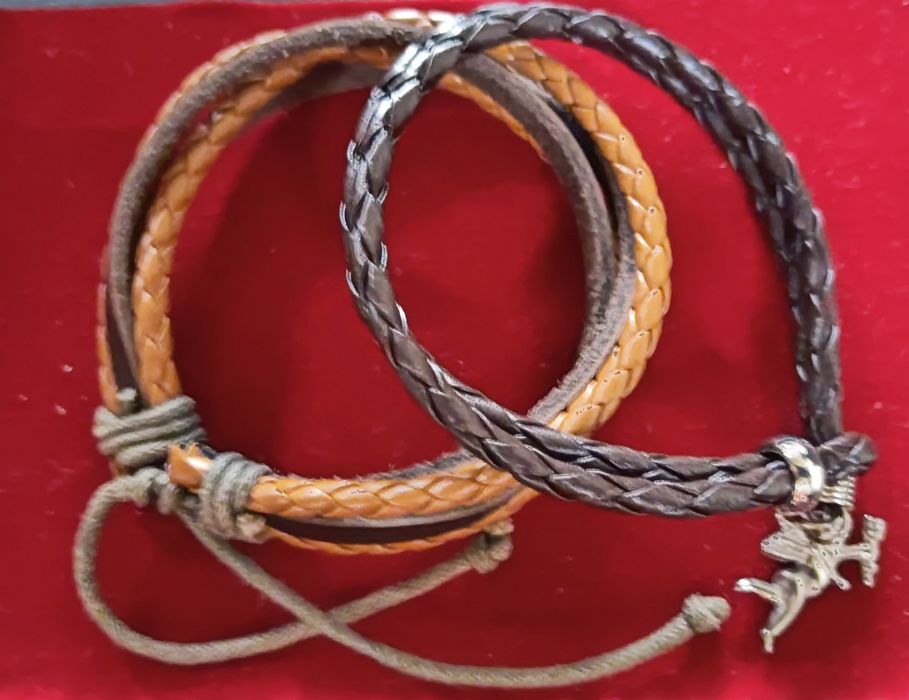 Zestaw dwóch bransoletek_rzemyk