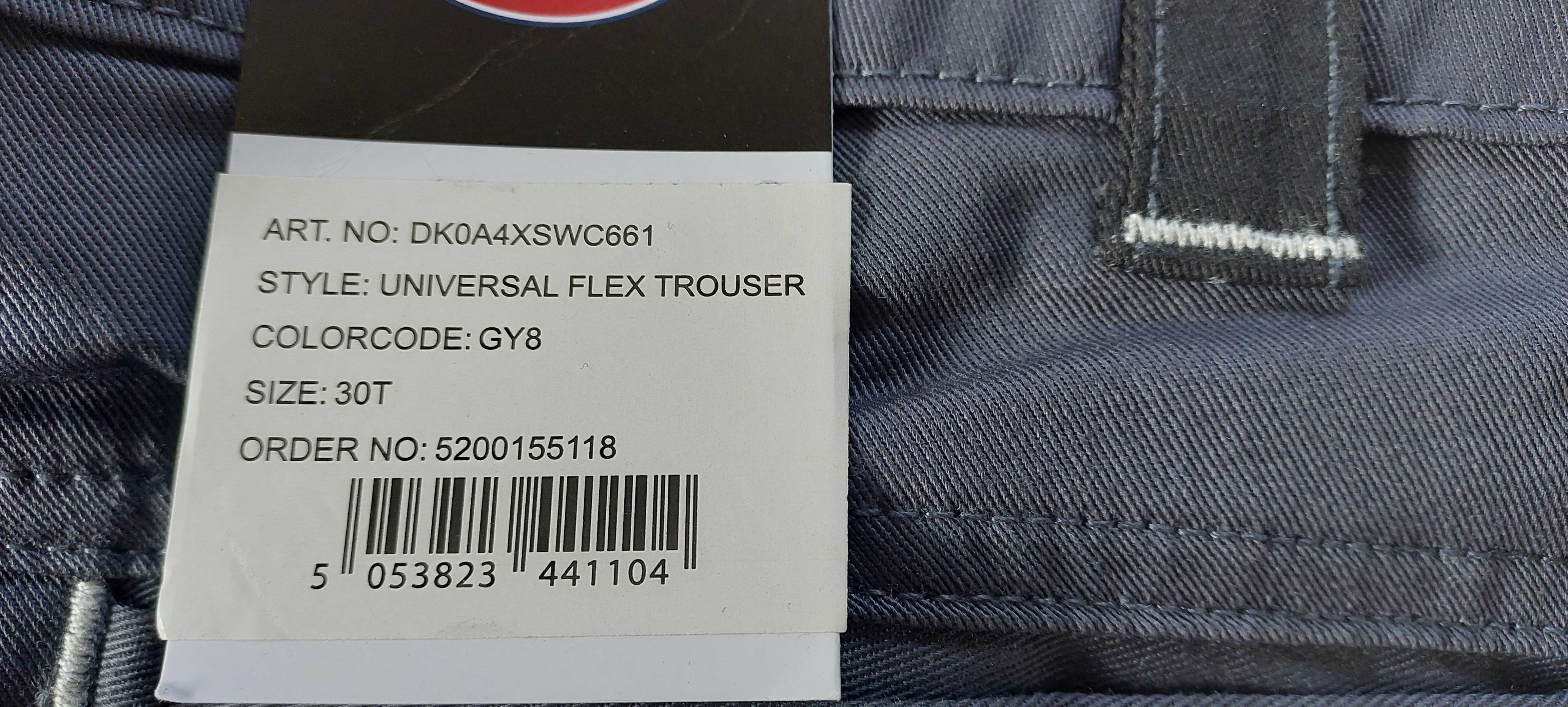 Spodnie robocze Dickies Universal Flex Slim Fit szare 30T