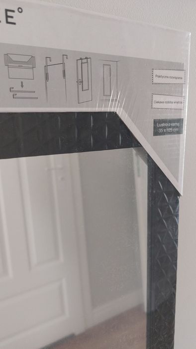 Lustro nowe Smukee czarna rama