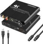 Ekstraktor dźwięku 2.0, konwerter dźwięku 4K HDMI