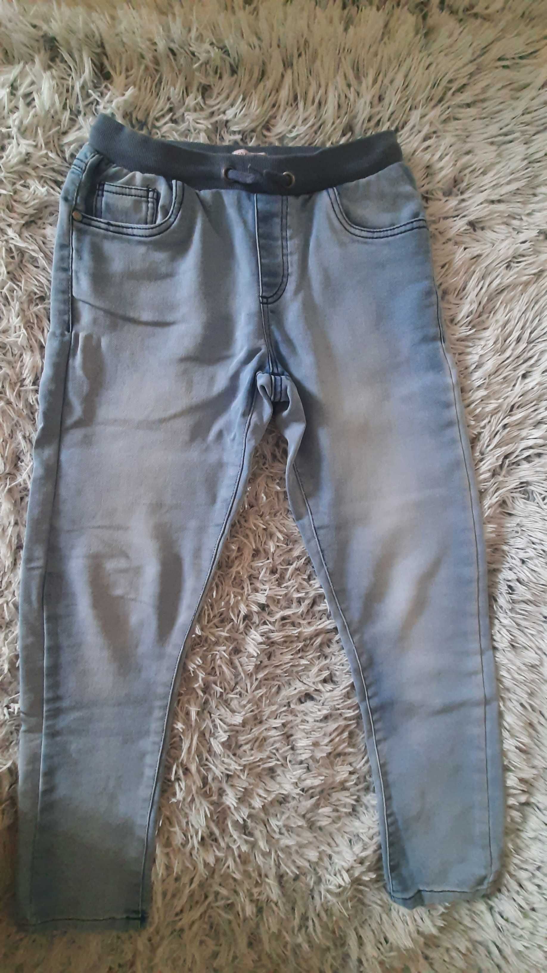 Spodnie jeansowe chłopięce 152, pas na gumce