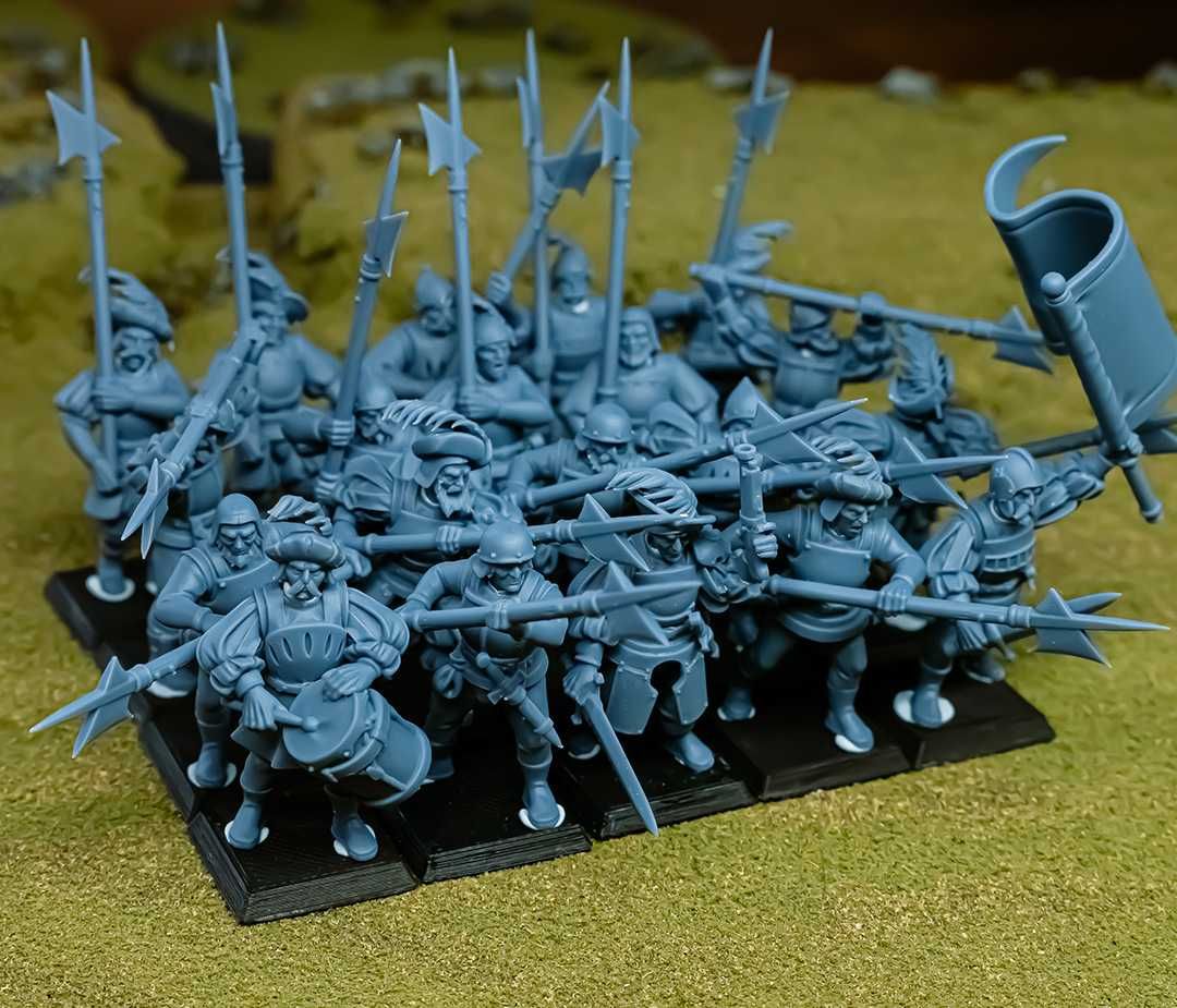 Sunland Troops with Halberds and Spears - ToW AoS WFB - Highlands x10
