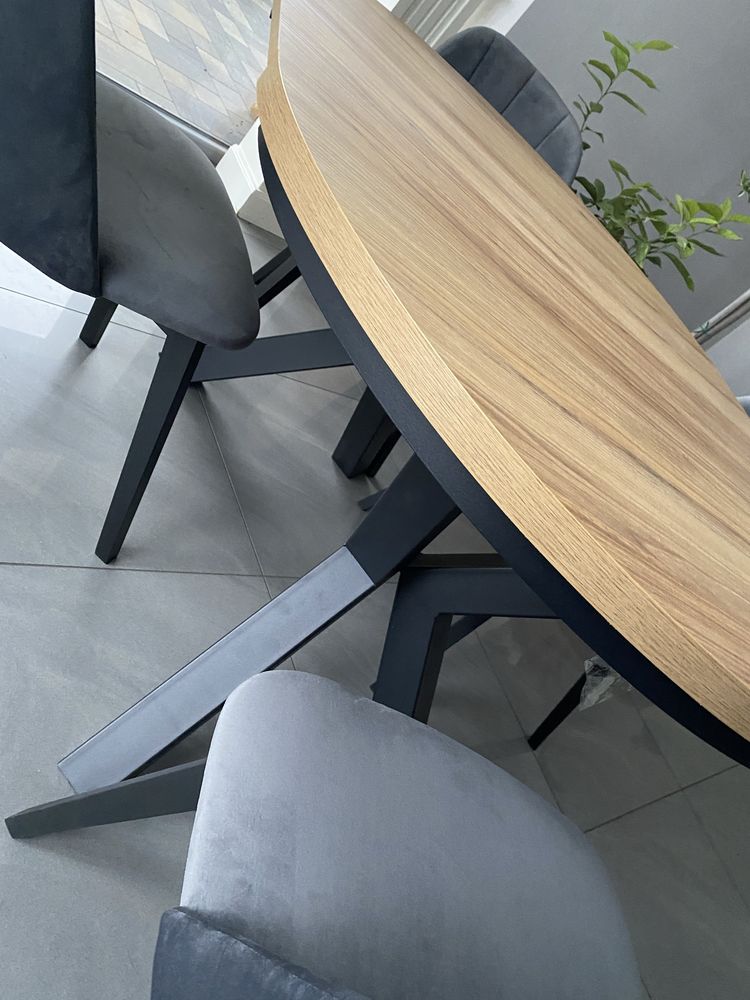 Zestaw Stół LOFT 100/140 cm + 4x krzesło