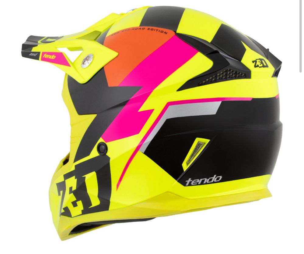 kask crossowy motocyklowy ZED interkom ready ece 06 GOGLE GRATIS XS-XL