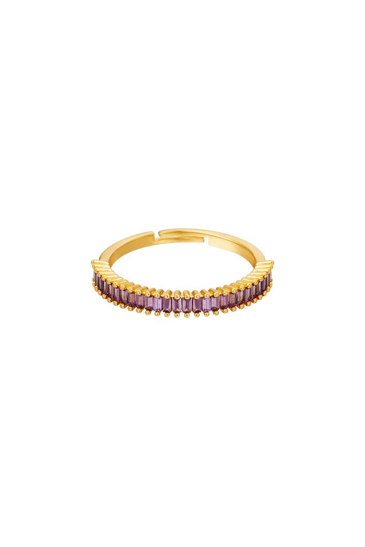 Anel Dourado com Gemas Coloridas – Ajustável e Cheio de Charme!