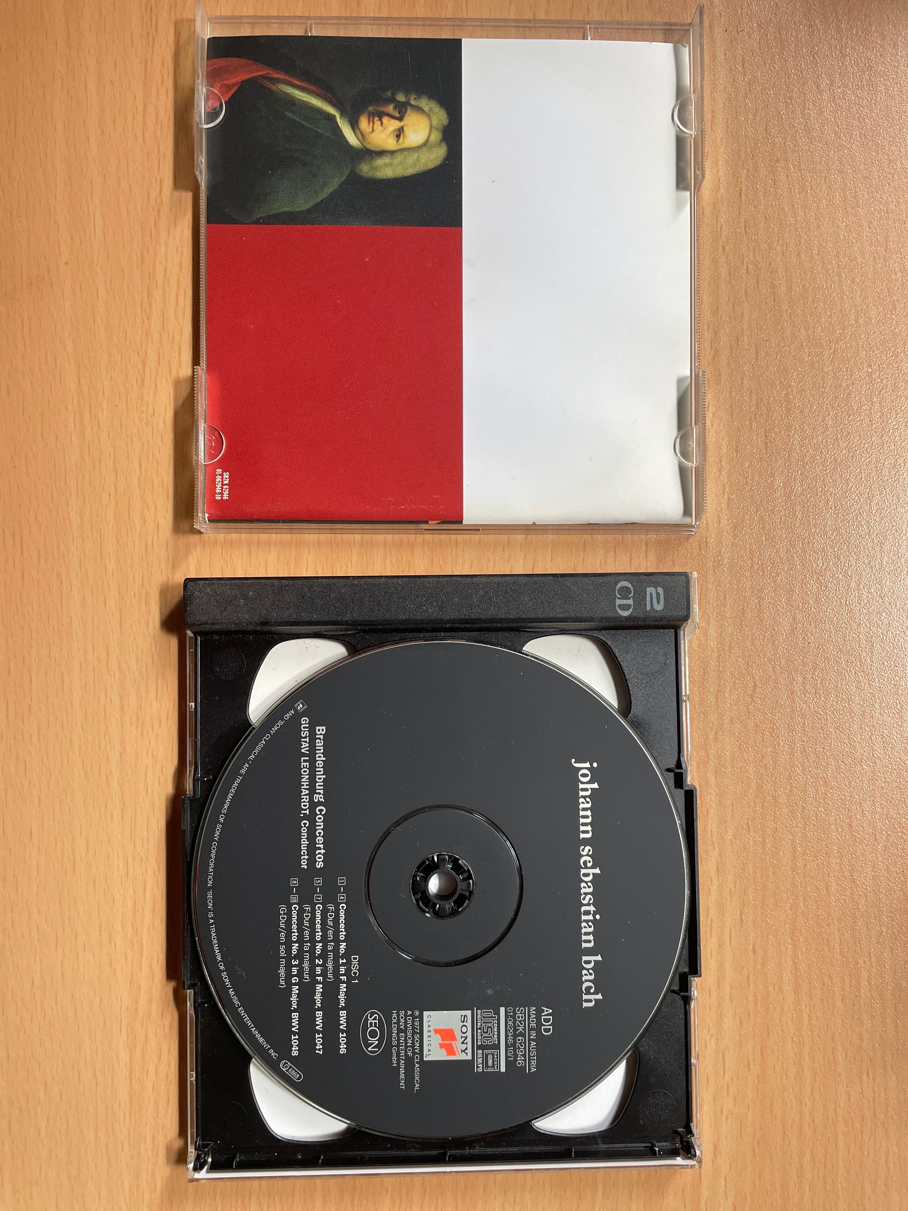 CD duplo 6Concertos brandemburgueses Bach (Brüggen,Kuijkens,Leonhardt)