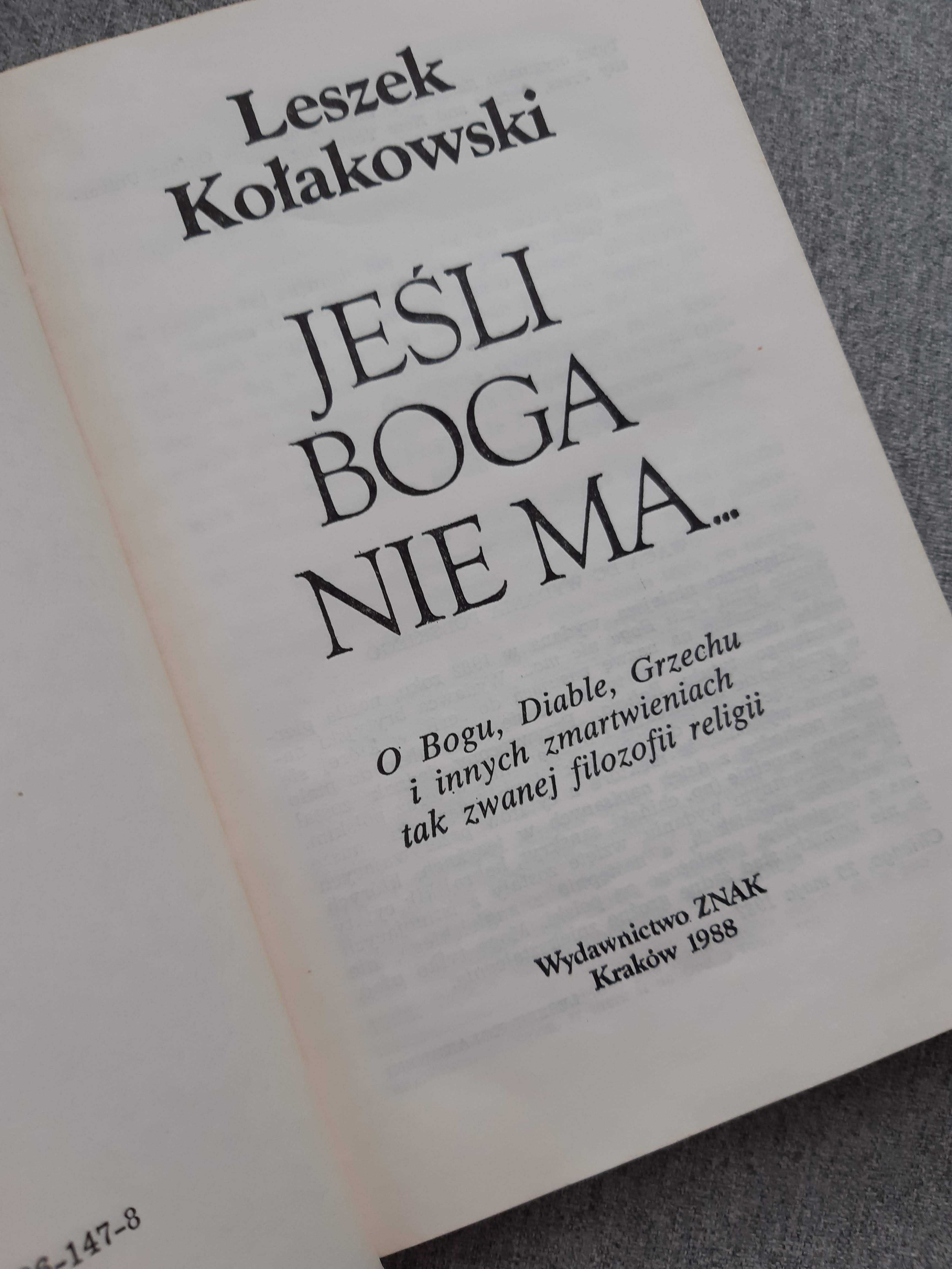 książka "Jeśli Boga nie ma" - Leszek Kołakowski - stan bardzo dobry