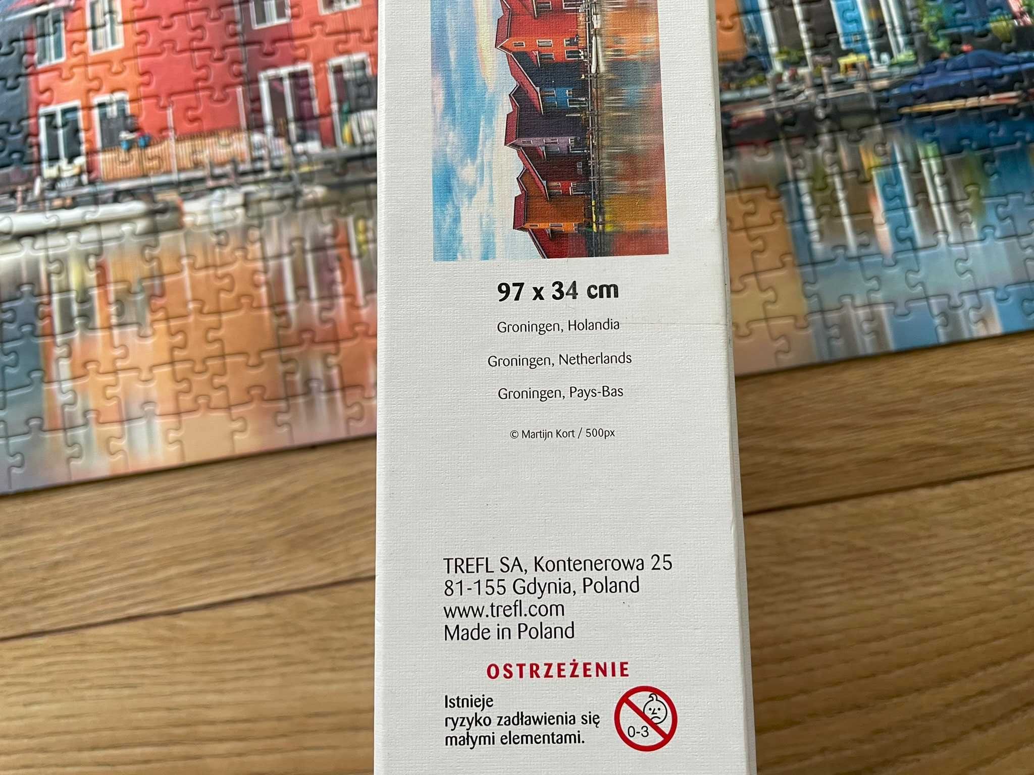 Trefl Puzzle 1000 elementów Holandia kolorowe domy - kompletne